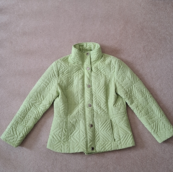 Weatherproof Garment Company Quilted Jacket Women's Large Green Coat - Picture 15 of 15